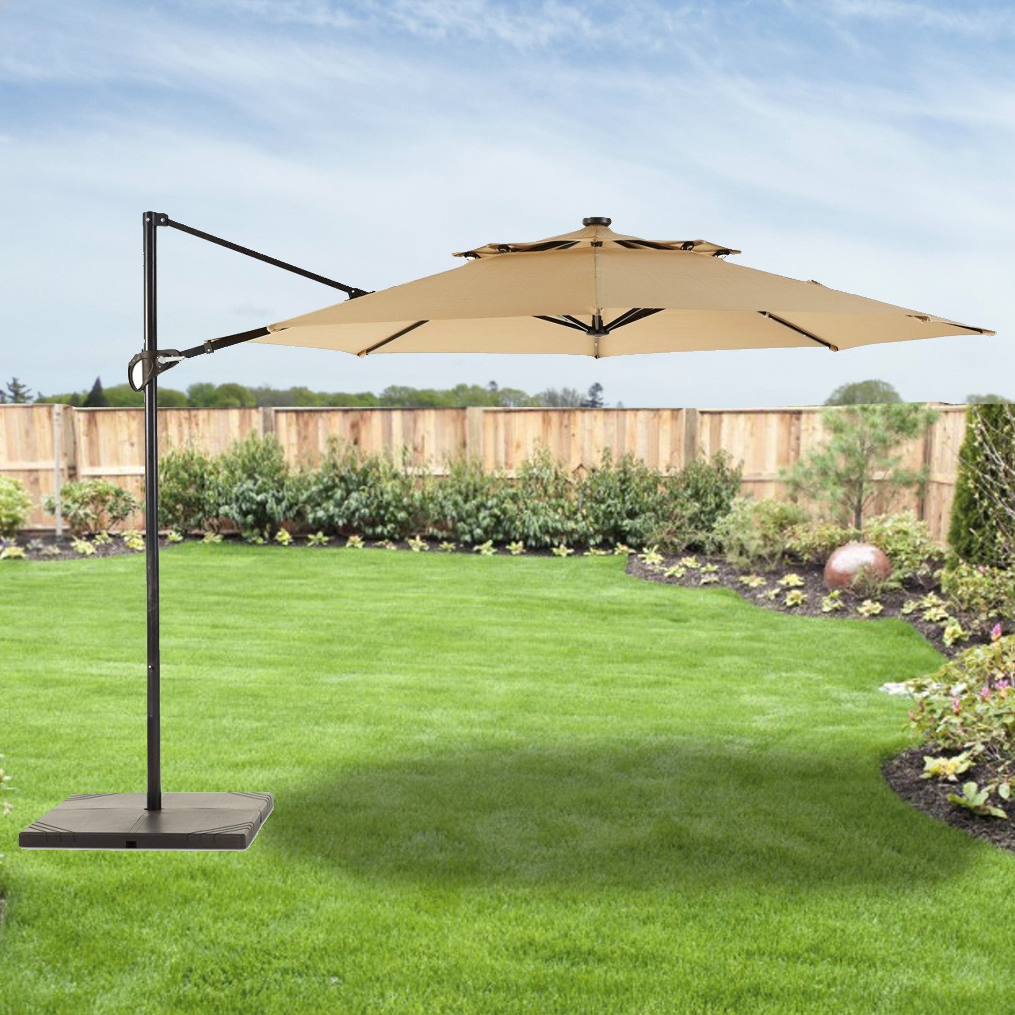 half patio umbrella replacement canopy Replacement Canopy for OSH 2-Tiered Solar Umbrella
