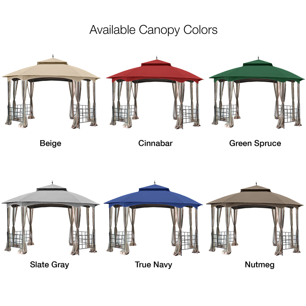 Replacement Canopy for Newport L-GZ660PST 11' x 13' Gazebo - Riplock 350, Green Spruce