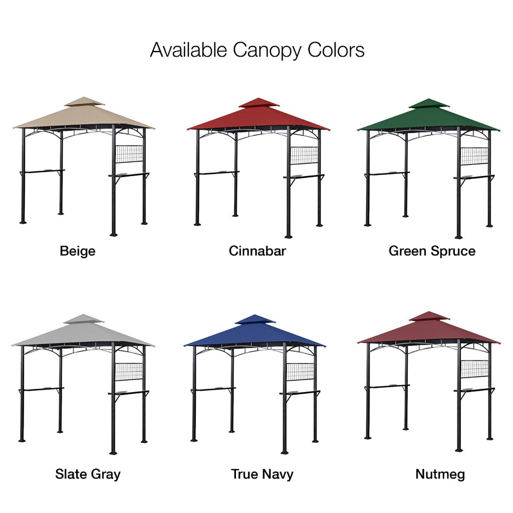 Replacement Canopy for Tile Grill Gazebo - Riplock 350, Slate Gray