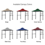 Replacement Canopy for Tile Grill Gazebo - Riplock 350, Slate Gray