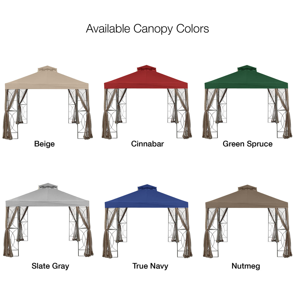 Replacement Canopy for Callaway Gazebo - Riplock 350, Slate Gray