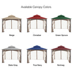 Replacement Canopy for Gardena L-GZ136PST-9C 10' x 10' Gazebo - Riplock 350, Slate Gray