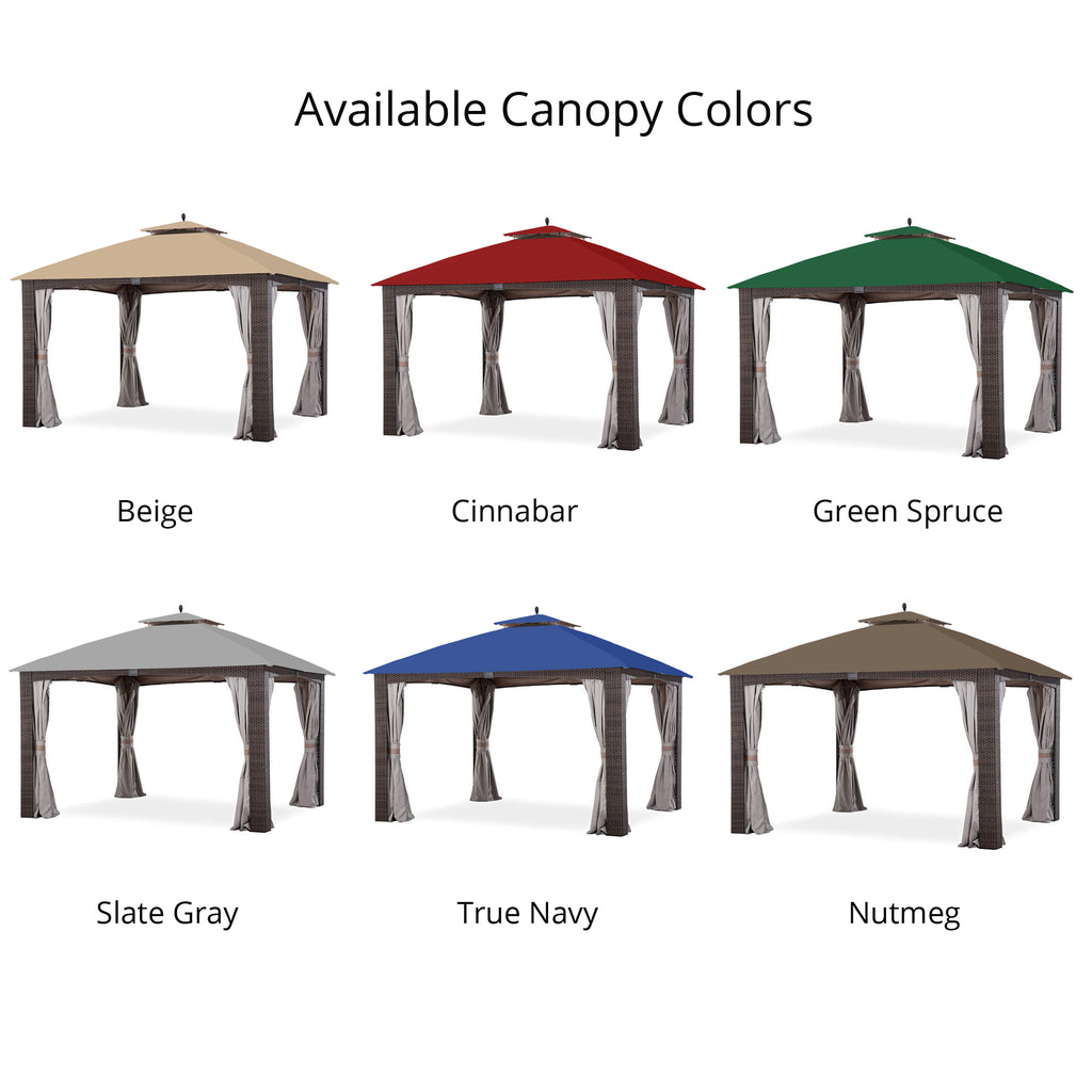 Replacement Canopy for Augusta L-GZ1190PST 10' x 12' Gazebo - Riplock 350, Green Spruce