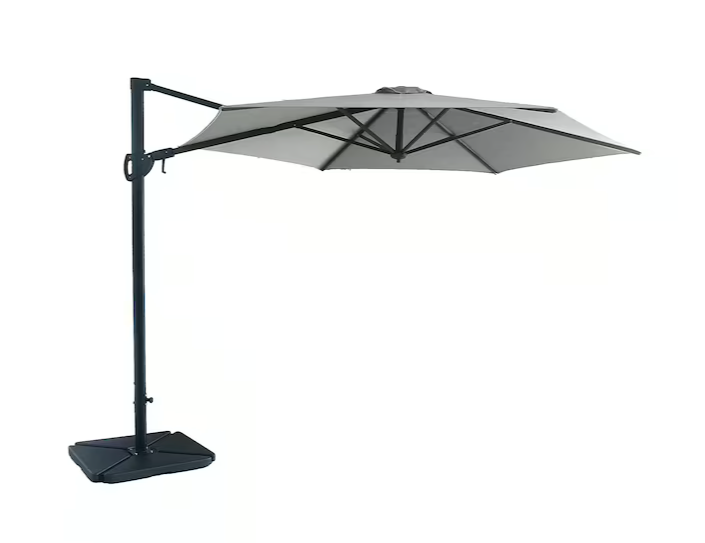 Replacement Canopy for Style Selections 9ft Offset Umbrella - RipLock 350 - Slate Gray