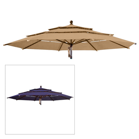 3 tier patio umbrella costco Replacement Canopy for Item 1900786 Triple 08-14-RSA Fiblink Bent Butt Trolling Color:Grey / Yellow so you can relax