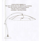 Replacement Canopy Round Cantilever Umbrella 538152