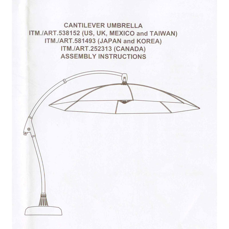 Replacement Canopy Round Cantilever Umbrella 538152