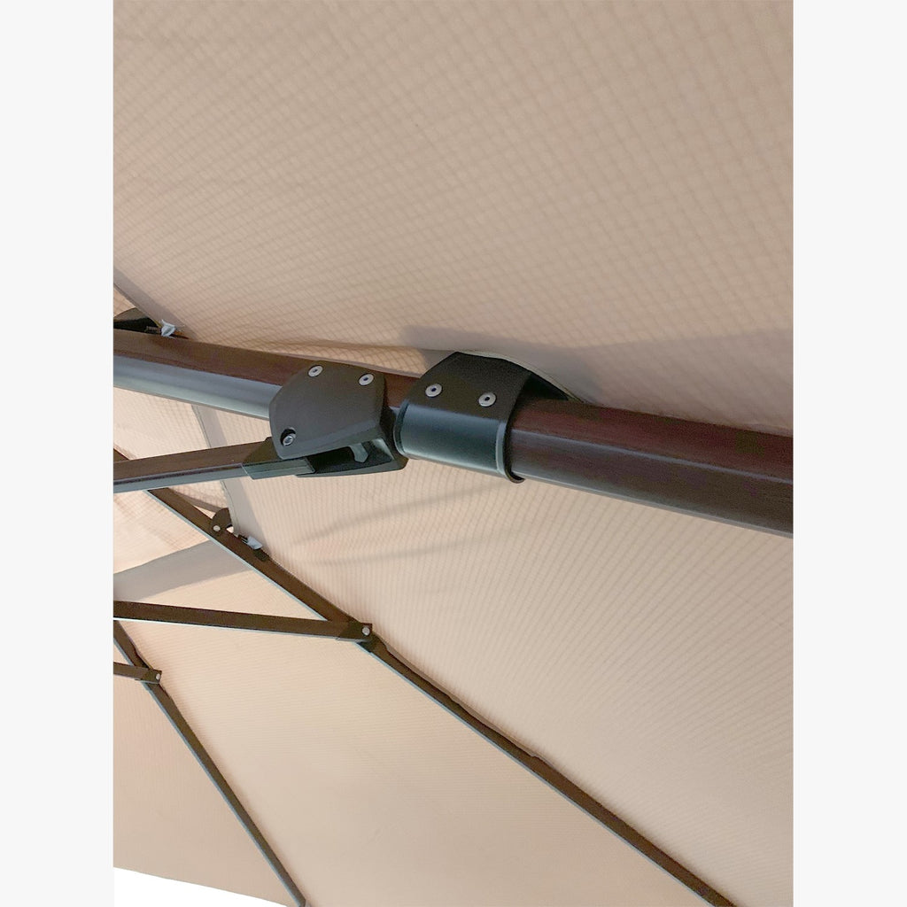 Replacement Canopy for Wood Grain Frame Umbrella - Riplock 350 - Beige