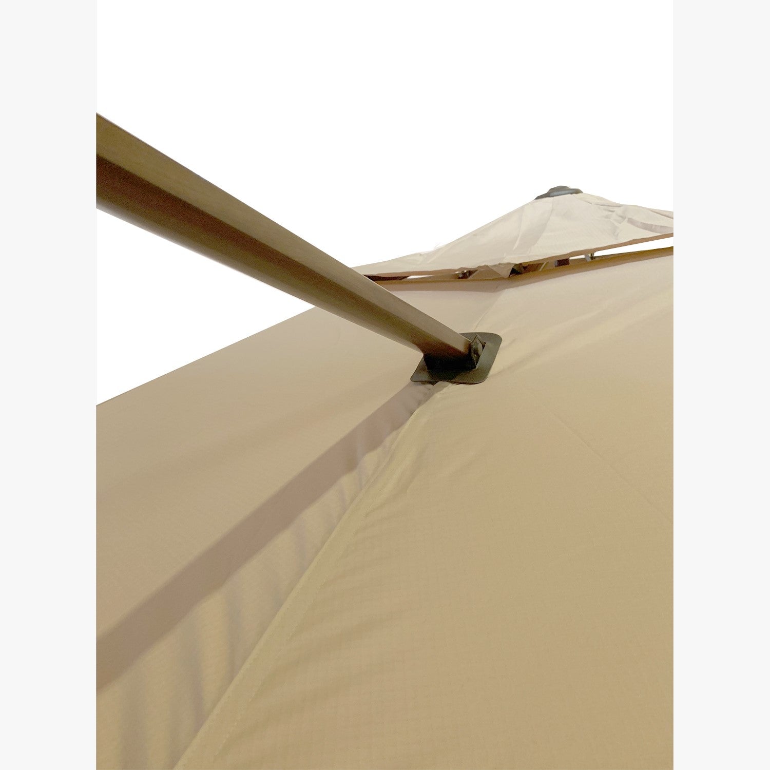 Replacement Canopy for Wood Grain Frame Umbrella - Riplock 350 - Beige