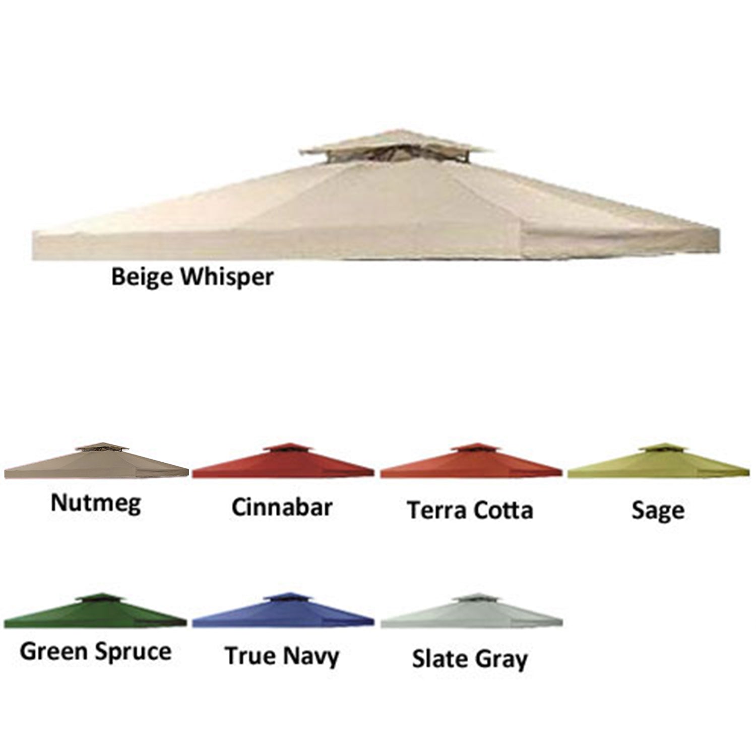 10 X 10 Universal Replacement Canopy 2-Tiered