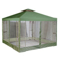 10 X 10 Universal Replacement Canopy 2-Tiered w Net - RipLock 350