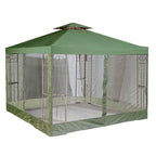 10 X 10 Universal Replacement Canopy 2-Tiered w Net - RipLock 350