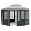 Sunhouse Gazebo Replacement Canopy - Riplock 350, Slate Gray