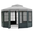 Sunhouse Gazebo Replacement Canopy - Riplock 350, Slate Gray