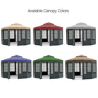 Sunhouse Gazebo Replacement Canopy - Riplock 350, Green Spruce