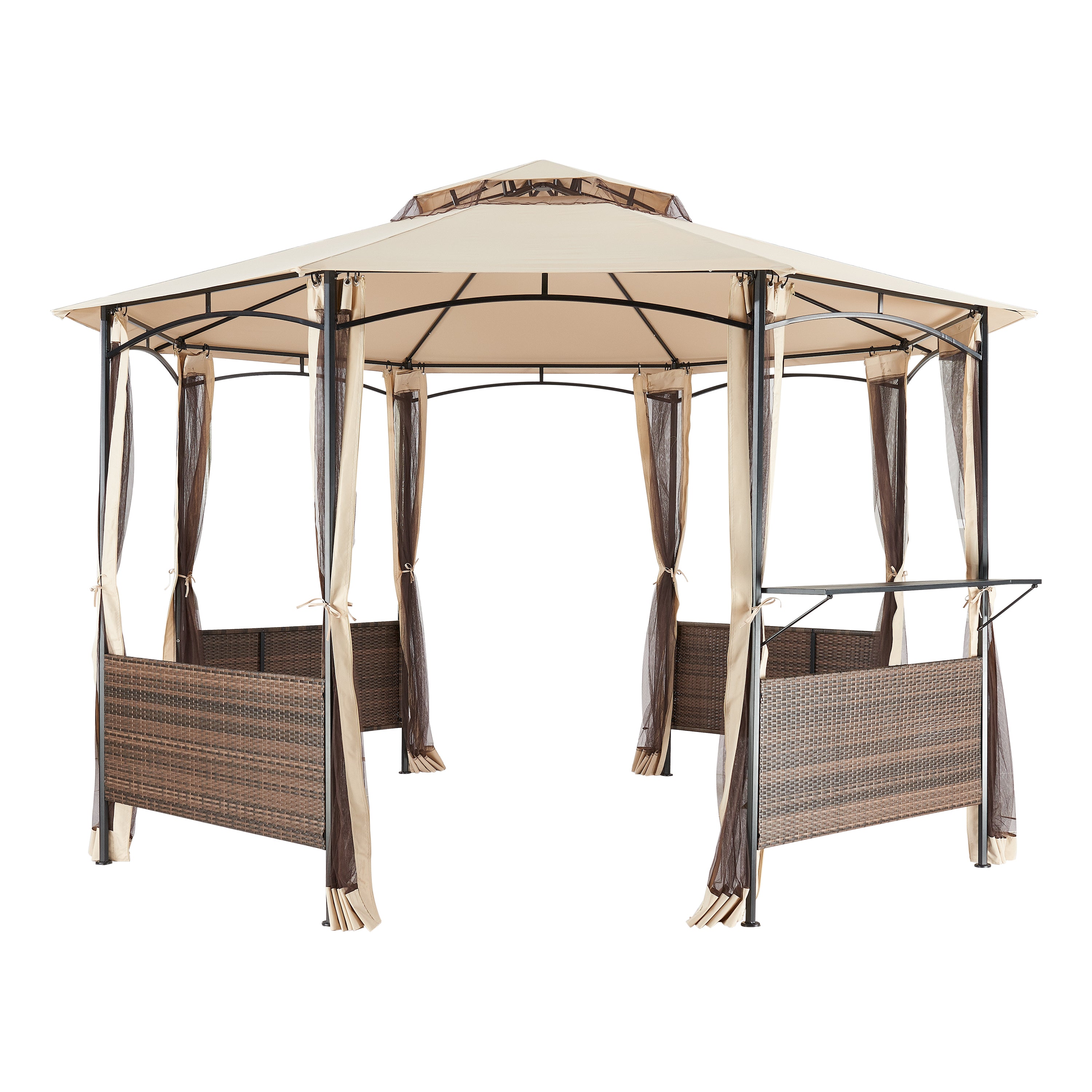 Replacement Canopy for Flora Hexagon Gazebo - Riplock 350