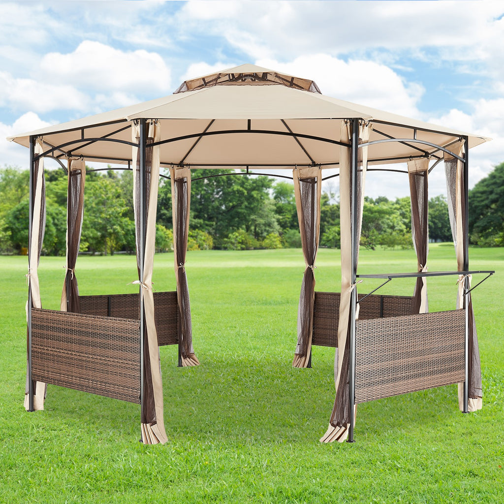 Replacement Canopy for Flora Hexagon Gazebo - Riplock 350
