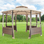 Replacement Canopy for Flora Hexagon Gazebo - Riplock 350