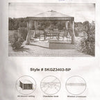 Pacific Casual 11 x 9 Replacement Canopy and Netting - 350