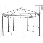 Fortunoff 12 x 12 Gazebo Replacement Canopy - RIPLOCK 350