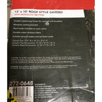 Replacement Canopy for Menards Version 5 5LGZ6526-V5 13' x 10' Gazebo