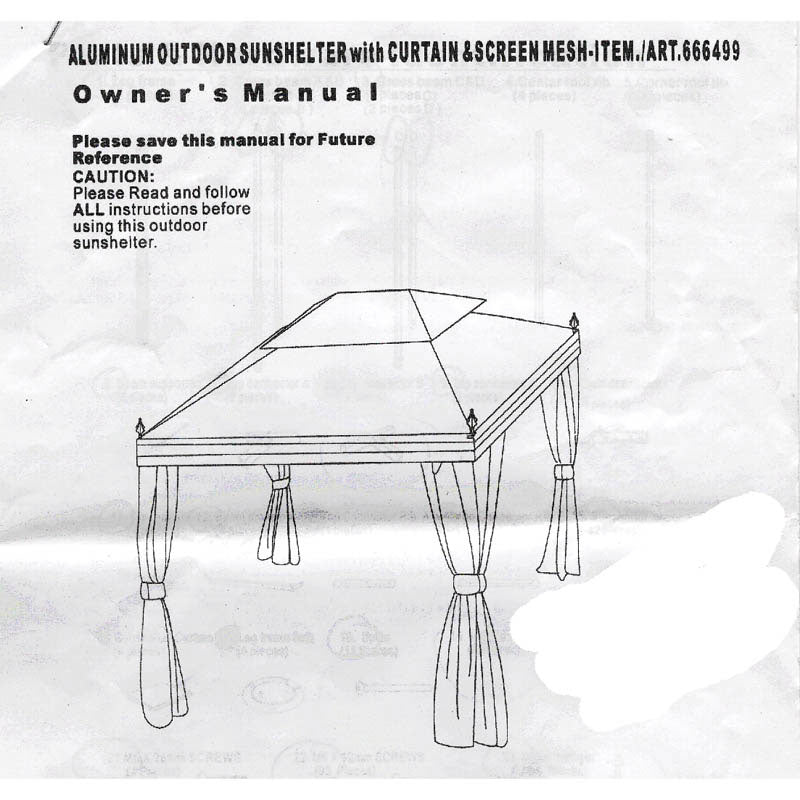 Costco Home Casual 10 x 12 Gazebo Replacement Canopy