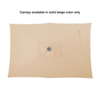 Replacement Canopy for PreLit Solar Rectangular Umbrella