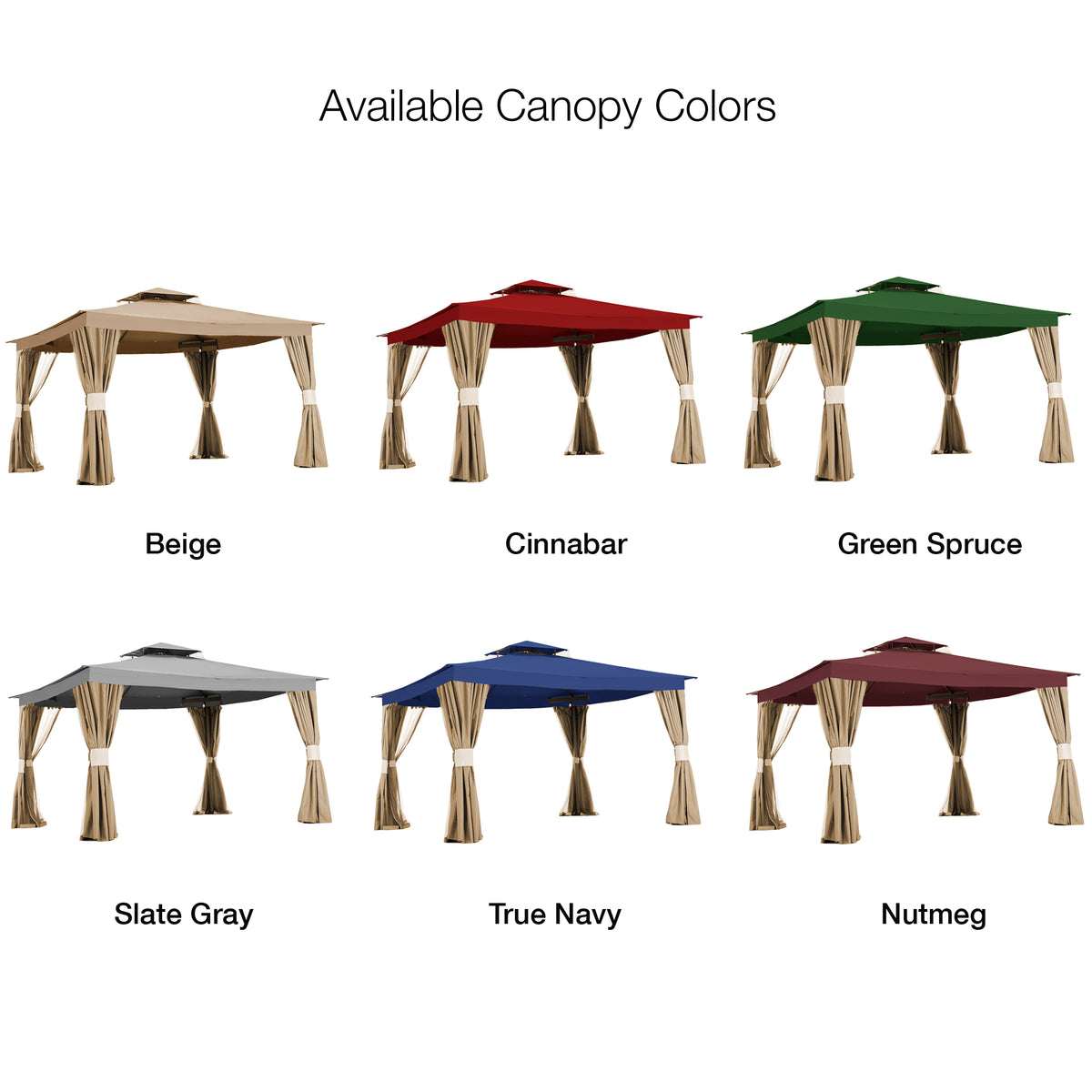 BJs 2010 Living Home 10 x 12 Replacement Canopy - Riplock 350, Green Spruce