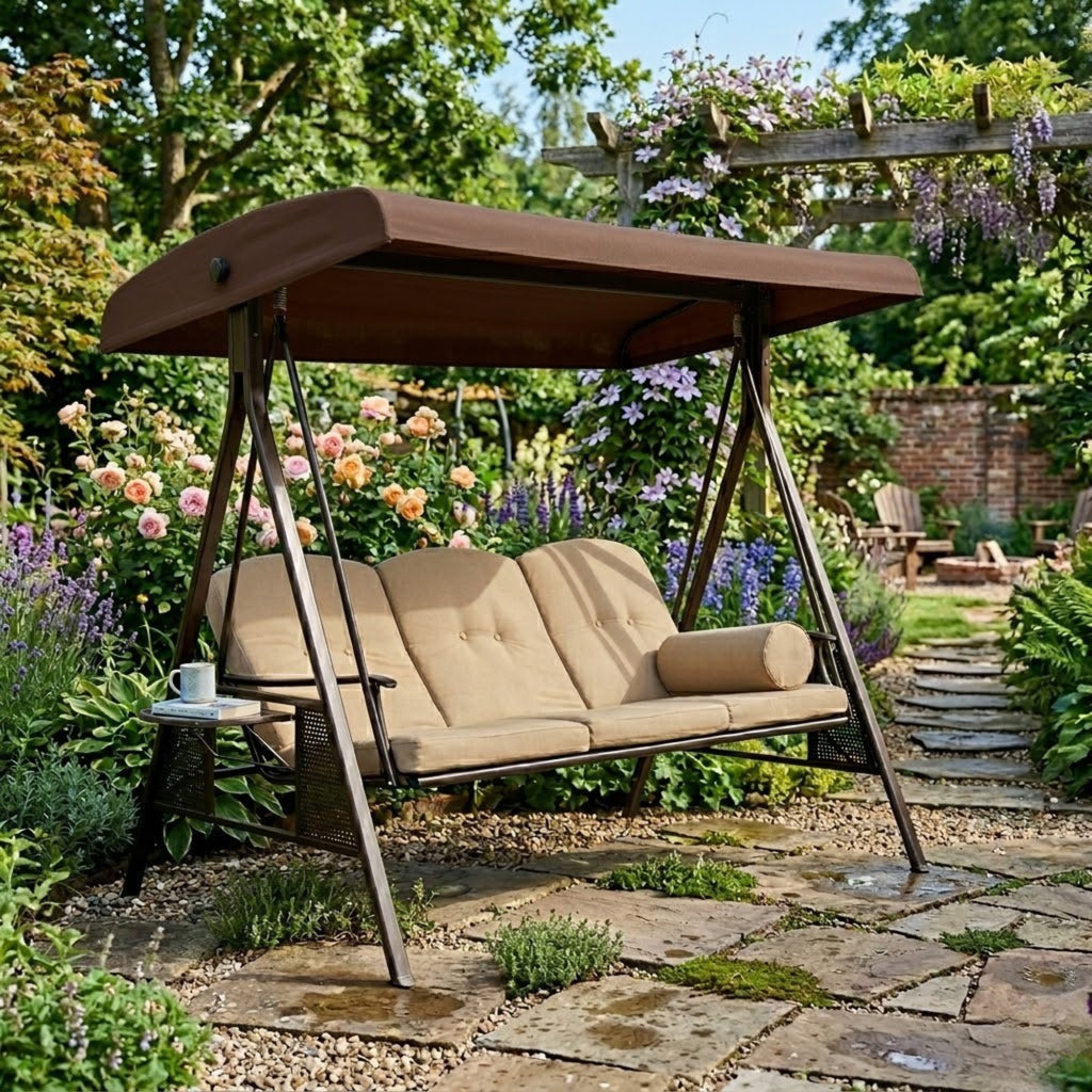 Replacement Canopy for Abba Patio APSW09T Swing - Nutmeg, RipLock 350