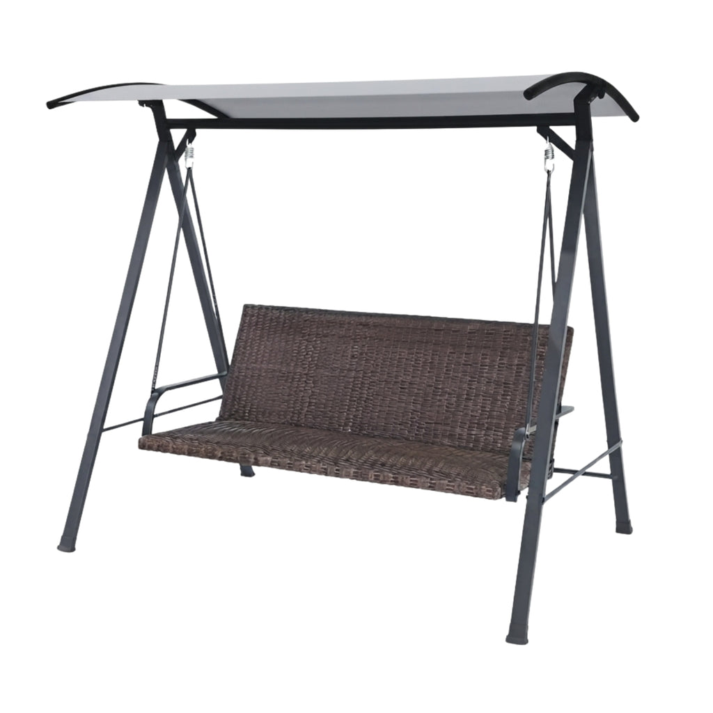Replacement Canopy for Backyard Creations HRVS498M, 2721852 Deluxe Wicker Swing - Slate Gray, RipLock 350