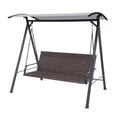 Replacement Canopy for Backyard Creations HRVS498M, 2721852 Deluxe Wicker Swing - Slate Gray, RipLock 350
