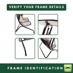Replacement Canopy for Independent BT-96182, 2722944 2 Person Swing - Slate Gray, RipLock 350