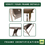 Replacement Canopy for Member’s Mark 990420324 Swing - Slate Gray, RipLock 350