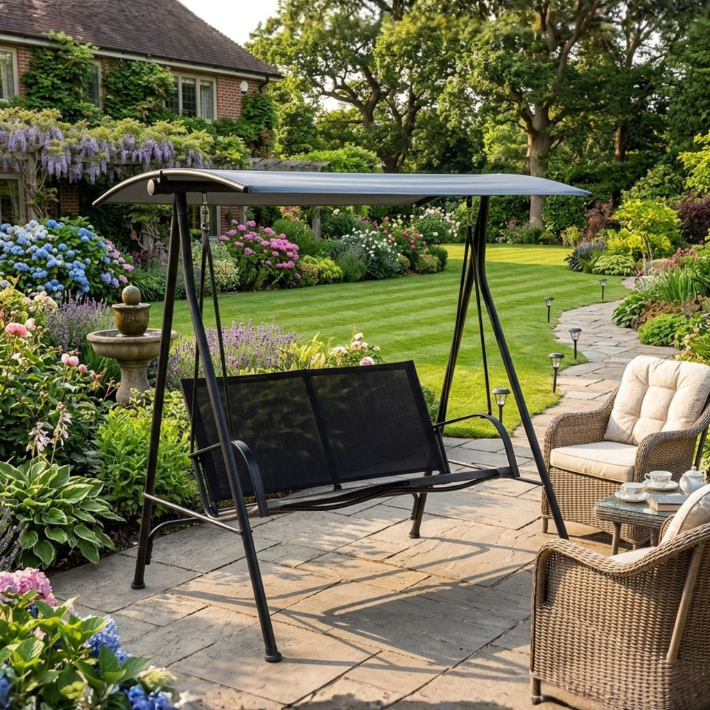 Replacement Canopy for At Home 2 Person Sling Swing - Slate Gray, RipLock 350
