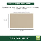 Replacement Canopy for Agio Menlo AJJ02324 Woven Patio Swing - Beige, RipLock 500