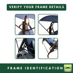 Replacement Canopy for ZZW Curved 3 Seat Eagle Sling Swing - Blue, RipLock 350