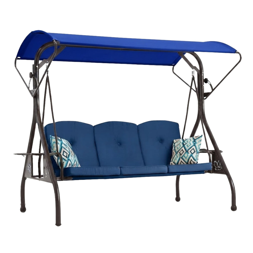 Replacement Canopy for ZZW Curved 3 Seat Eagle Sling Swing - Blue, RipLock 350