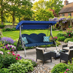 Replacement Canopy for ZZW Love 3 Seat Swing - Blue, RipLock 350