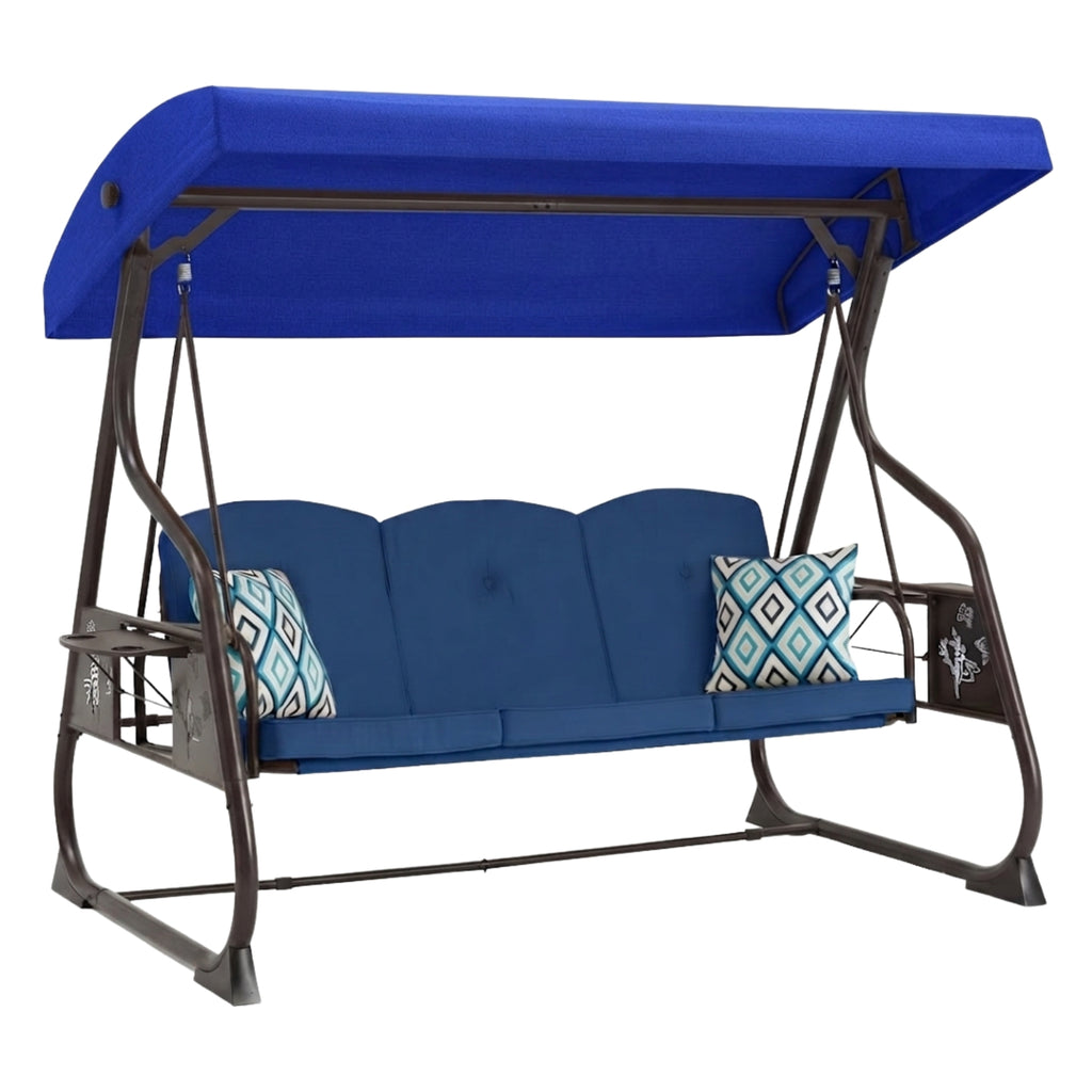 Replacement Canopy for ZZW 3 Seat Curved Leg Swing - Blue, RipLock 350