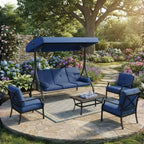 Replacement Canopy for Aoxun 3 Person Swing - Blue, RipLock 350