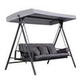 Replacement Canopy for Purple Leaf Panama 3 Seat Swing - Slate Gray, RipLock 350