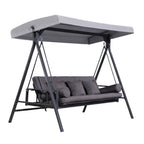 Replacement Canopy for Purple Leaf Panama 3 Seat Swing - Slate Gray, RipLock 350