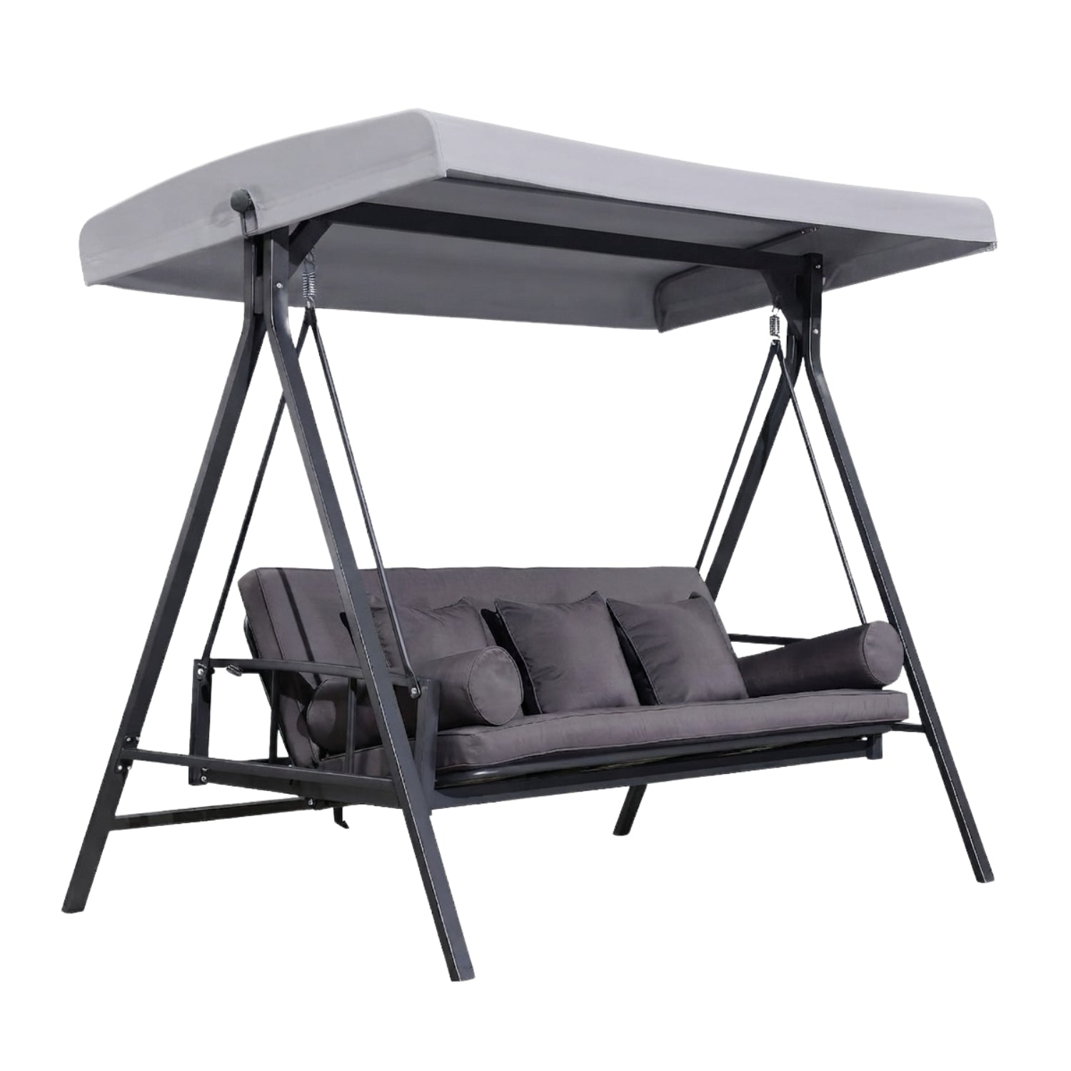 Replacement Canopy for Purple Leaf Panama 3 Seat Swing - Slate Gray, RipLock 350