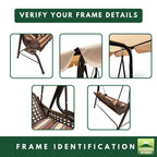 Replacement Canopy for Aecojoy 3 Seat Swing - Brown, RipLock 350