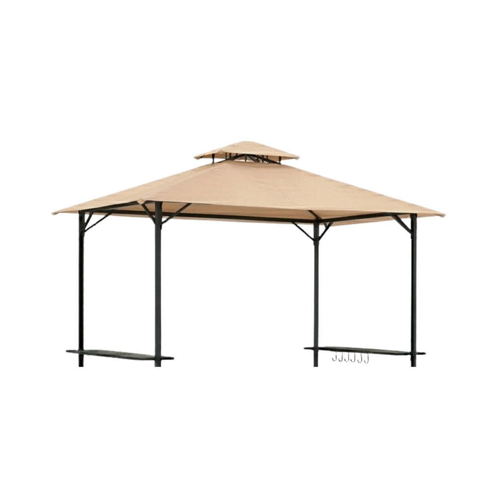 Replacement Canopy for Style Selections TBQ5380 8' X 5' Grill Gazebo - Beige, RipLock 350