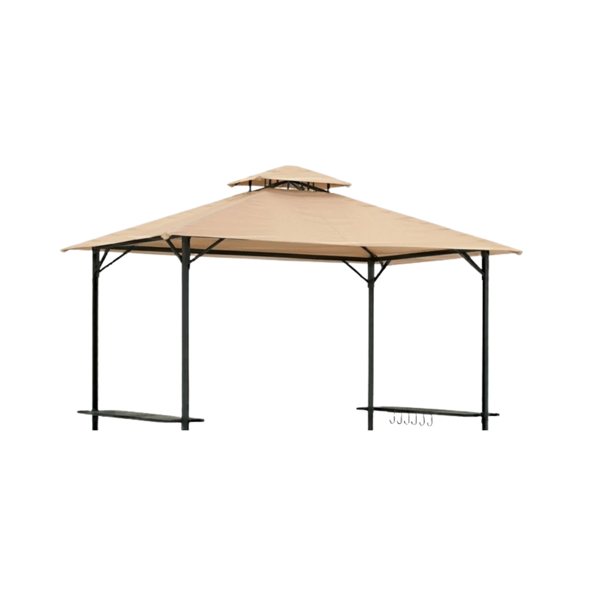 Replacement Canopy for Style Selections TBQ5380 8' X 5' Grill Gazebo - Beige, RipLock 350