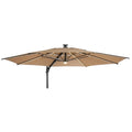 Replacement Canopy for Allen Roth AG75ADT2-ELSU-B-LS 11' Solar Umbrella - Beige, RipLock 350