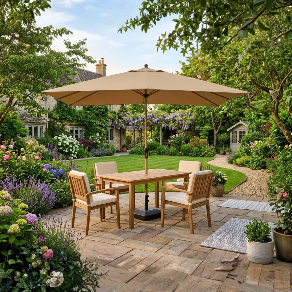 Replacement Canopy for Purple Leaf 9' x 12' Patio Umbrella - Beige, RipLock 350