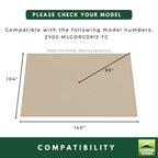 Replacement Canopy for Purple Leaf 9' x 12' Patio Umbrella - Beige, RipLock 350