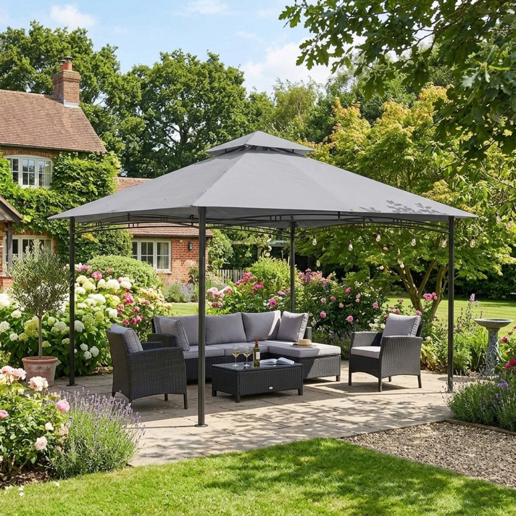 Replacement Canopy for Backyard Creations 5A-PG009, 2723022 10’ x 13’ Gazebo - Slate Gray, RipLock 350